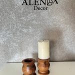 ست شمعدان چوب گردو