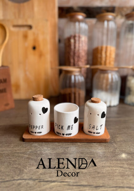 ست نمک پاش و فلفل پاش طرح قلب