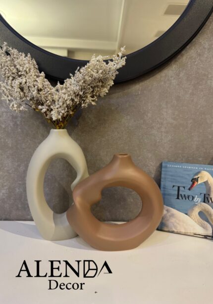 گلدان جفتی پیچی مات