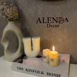 شمع تکی طرح U سفید