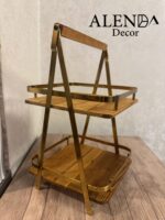 استند شیرینی خوری دو طبقه مربع