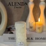 شمع گندمی استوانه سفید