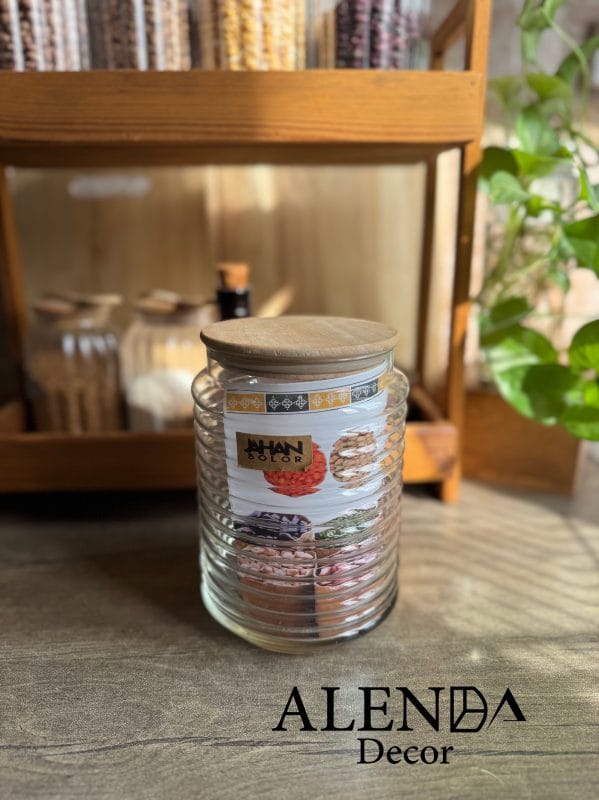 بانکه شیشه ای درب چوبی