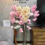 گلدان استوانه شیشه ای بلند