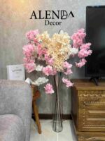 گلدان استوانه شیشه ای بلند