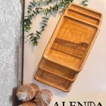 ست سینی سه سایز چوبی