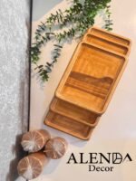 ست سینی سه سایز چوبی