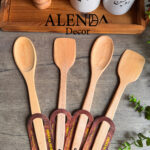 قاشق و کف گیر آشپزی چوبی