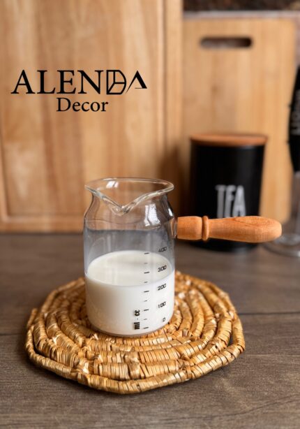 شیرجوش پیرکس دسته چوبی