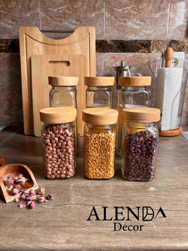 بانکه شیشه ای حبوبات