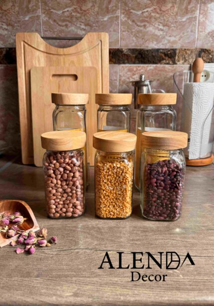 بانکه شیشه ای حبوبات