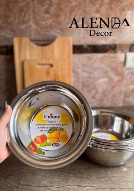 ست 5 تیکه کاسه (لگن) استیل یونیک