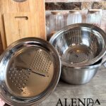 ست سه تیکه آبکش و لگن رنده دار