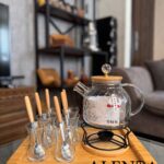 قوری پیرکس صافی دار درب چوب بامبو