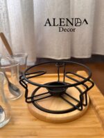 قوری پیرکس صافی دار درب چوب بامبو - تصویر 4