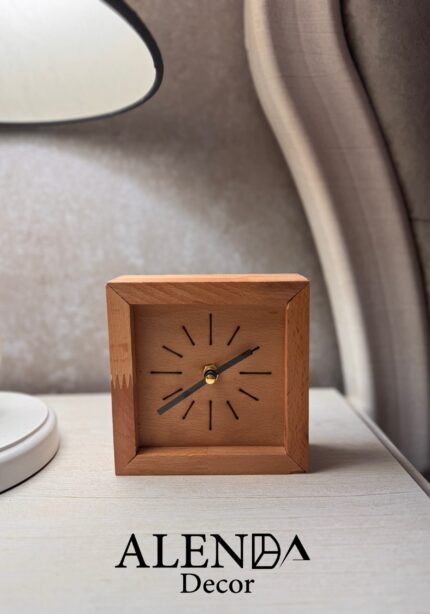 ساعت رومیزی چوبی