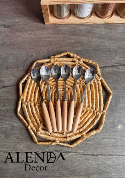 قاشق دسته چوبی