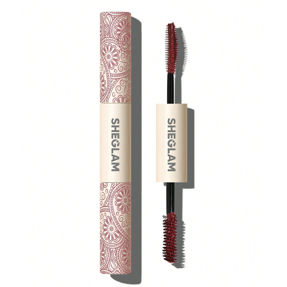 6977475910162 ریمل دو سر شیگلم SHEGLAM مدل قهوه ای بورگاندی