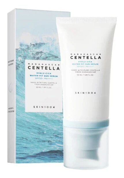 ضد آفتاب سنتلا ماداگاسکار Madagascar Centella مدل SPF50 هیالوسیکا اسکین 1004 حجم 50 میل