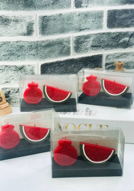 بسته شمع دو تایی هندوانه و انار