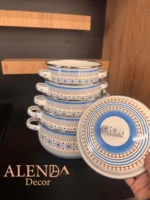 سرویس قابلمه 5 پارچه لعابی آبی - Image 3