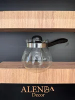 شیرجوش و قوری دمنوش پیرکس دسته صاف - تصویر 2