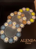 زیربشقابی و قابلمه ای سیلیکونی گل دار - Image 2