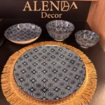 بشقاب و پیاله مراکشی آبی