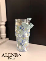 تراول ماگ گلدار دسته دار